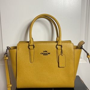 COACH Leah Satchel, Flax mustard yellow